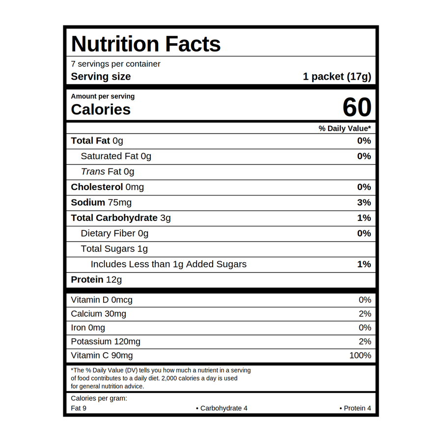 12g Orange Protein Fruit Drink (7 Count)