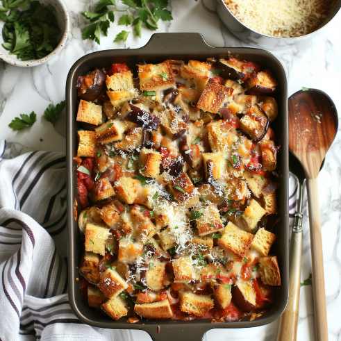 Eggplant and Swiss Cheese Casserole recipe